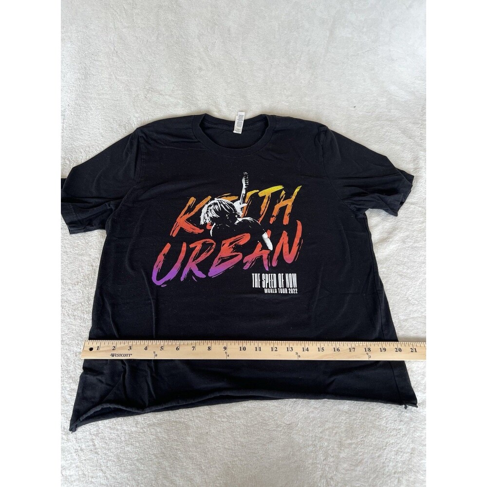 Keith Urban Speed of Now World Tour 2022 Black T-Shirt, Size L